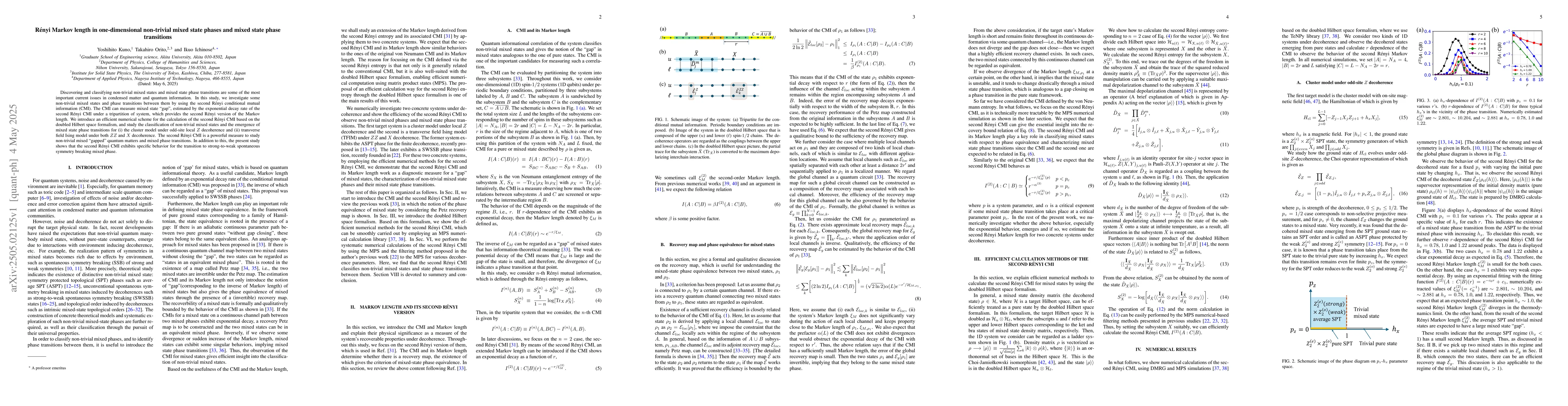 Thumbnail for Rényi Markov length in one-dimensional non-trivial mixed state
  phases and mixed state phase transitions