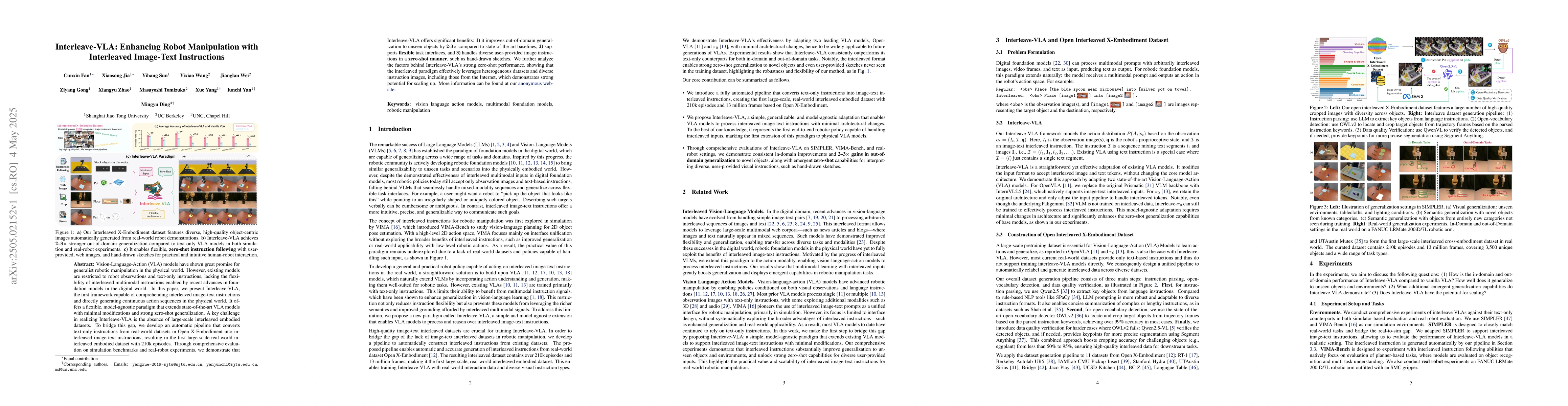 Thumbnail for Interleave-VLA: Enhancing Robot Manipulation with Interleaved Image-Text
  Instructions