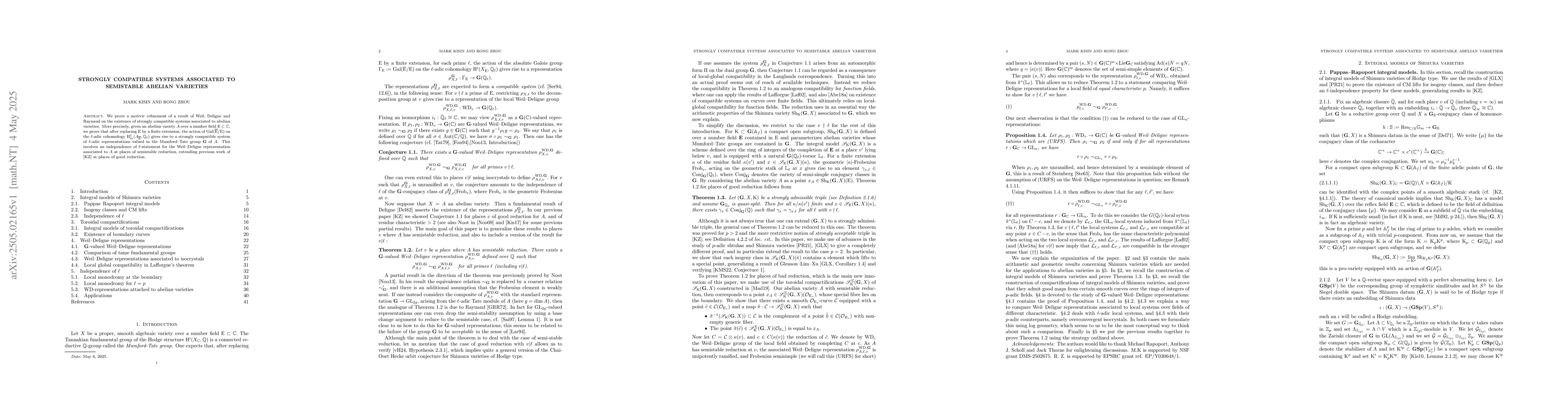 Thumbnail for Strongly compatible systems associated to semistable abelian varieties