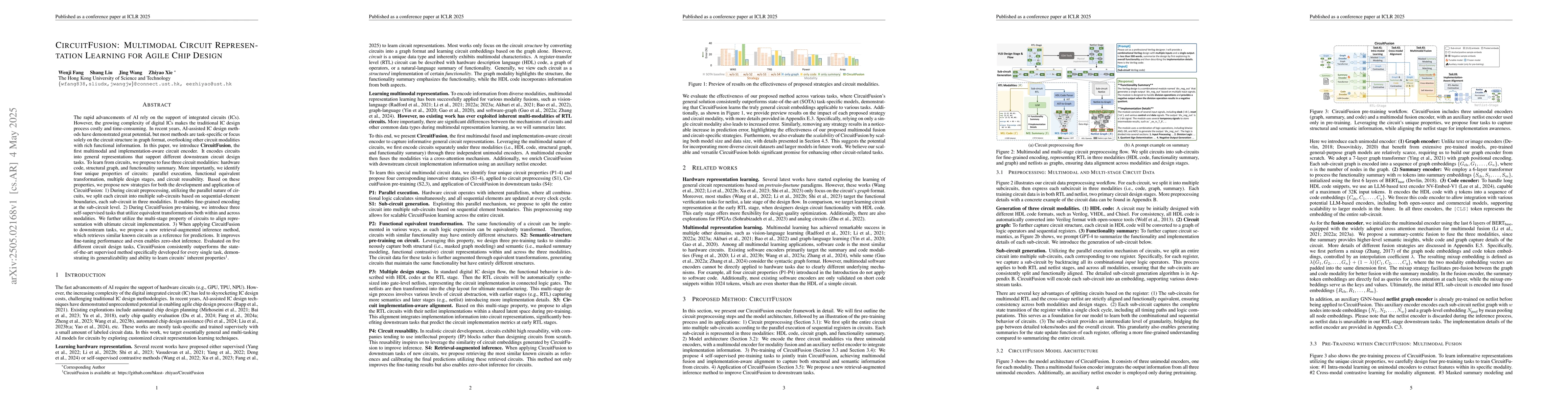 Thumbnail for CircuitFusion: Multimodal Circuit Representation Learning for Agile Chip
  Design