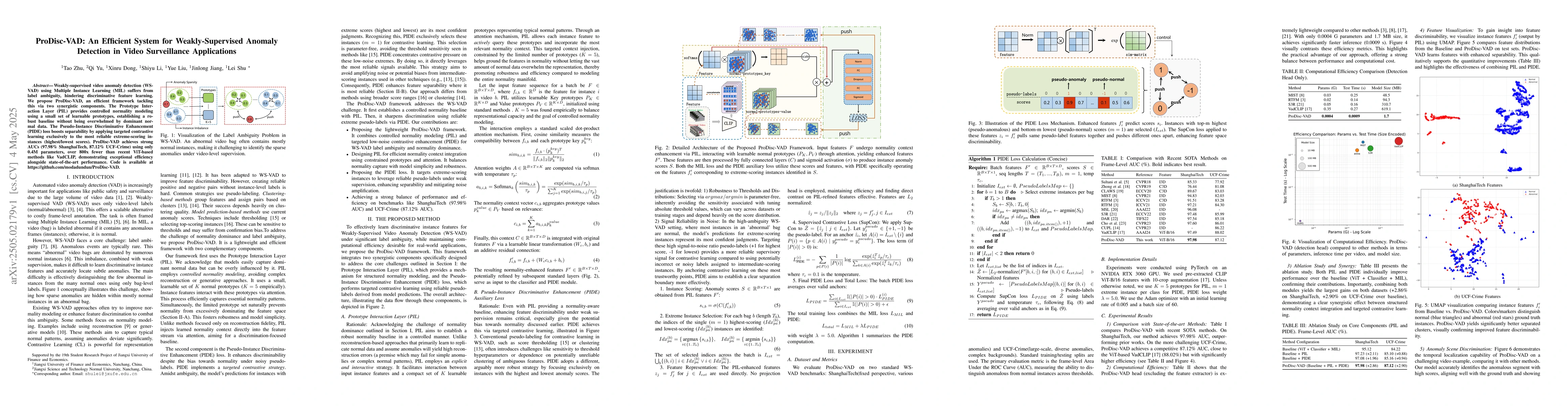 Thumbnail for ProDisc-VAD: An Efficient System for Weakly-Supervised Anomaly Detection
  in Video Surveillance Applications