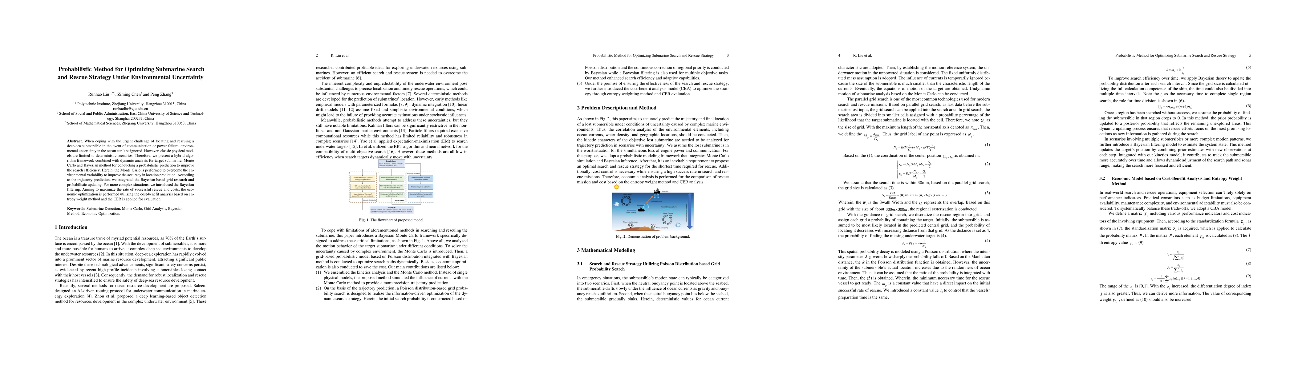 Thumbnail for Probabilistic Method for Optimizing Submarine Search and Rescue Strategy
  Under Environmental Uncertainty