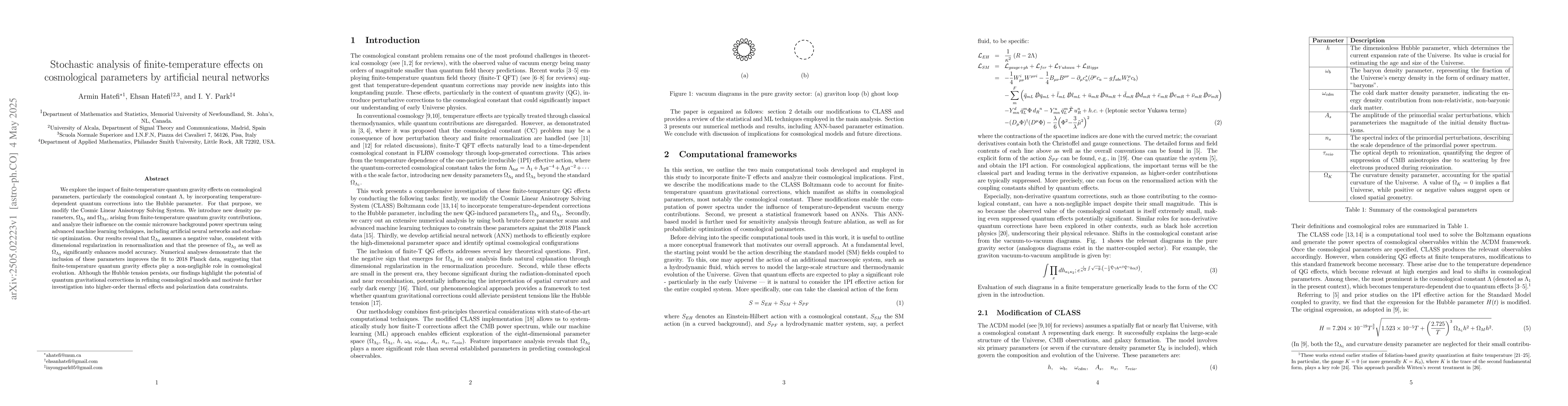 Thumbnail for Stochastic analysis of finite-temperature effects on cosmological
  parameters by artificial neural networks