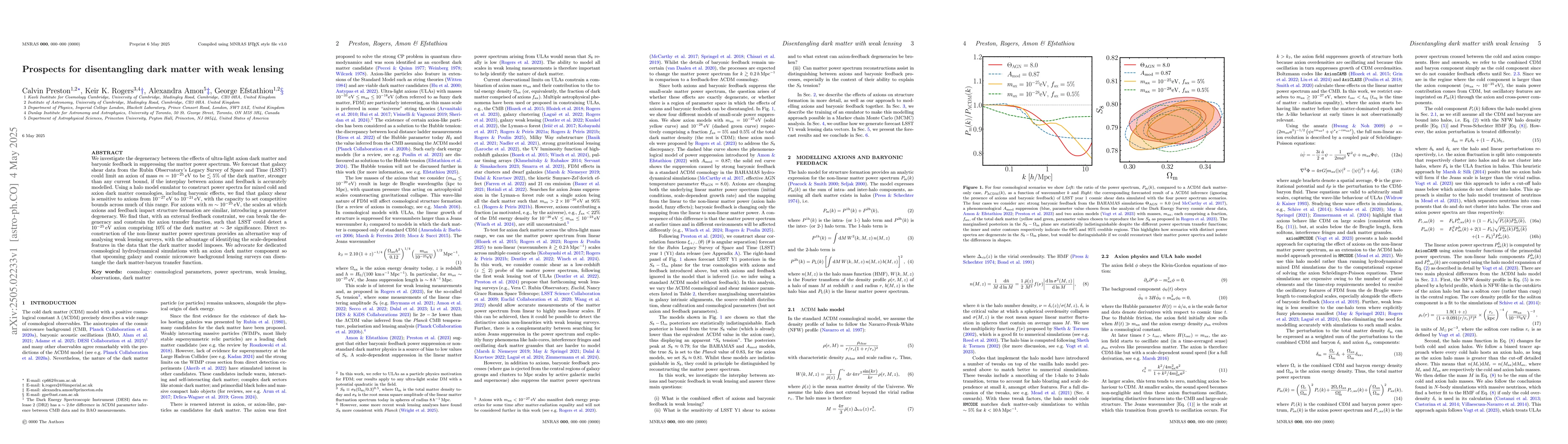 Thumbnail for Prospects for disentangling dark matter with weak lensing