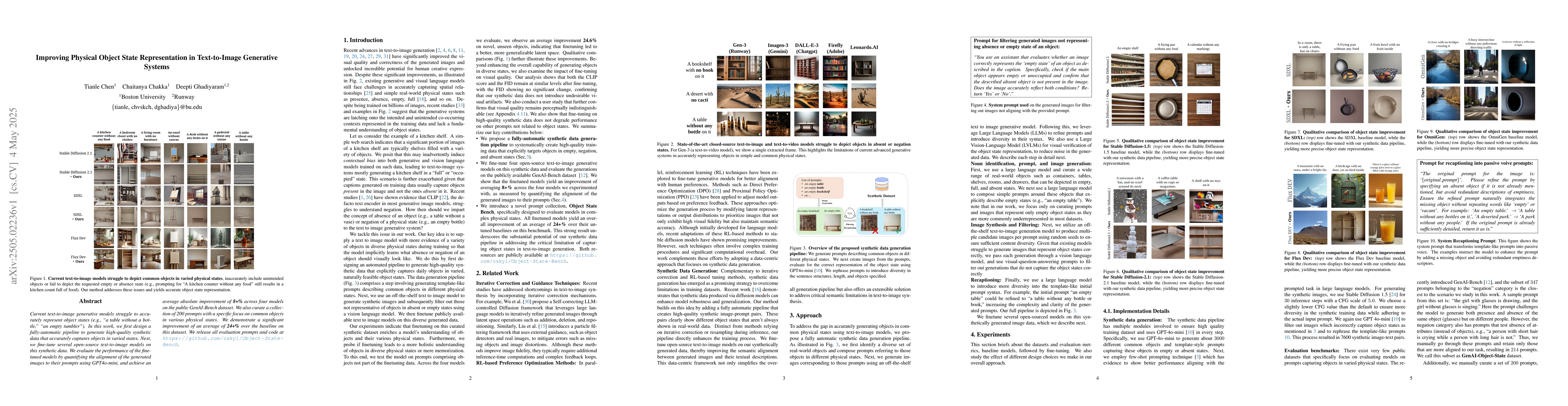 Thumbnail for Improving Physical Object State Representation in Text-to-Image
  Generative Systems