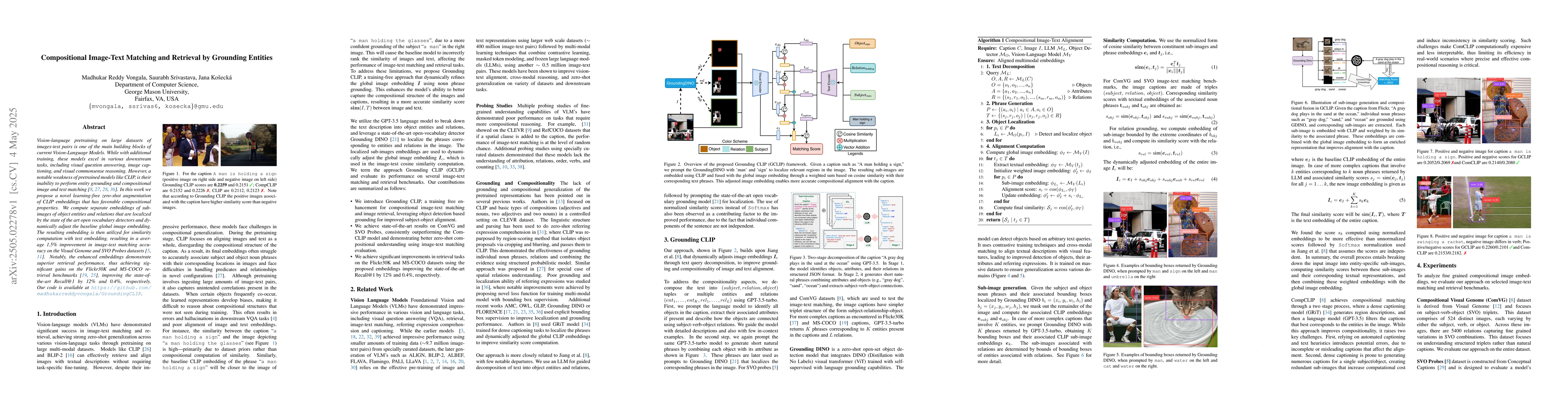 Thumbnail for Compositional Image-Text Matching and Retrieval by Grounding Entities