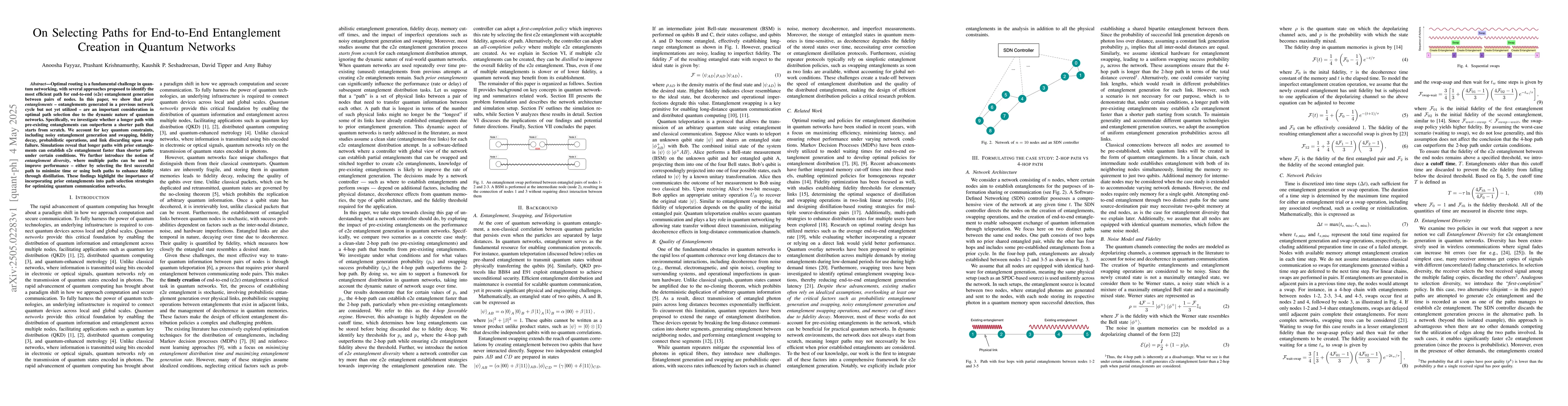 Thumbnail for On Selecting Paths for End-to-End Entanglement Creation in Quantum
  Networks