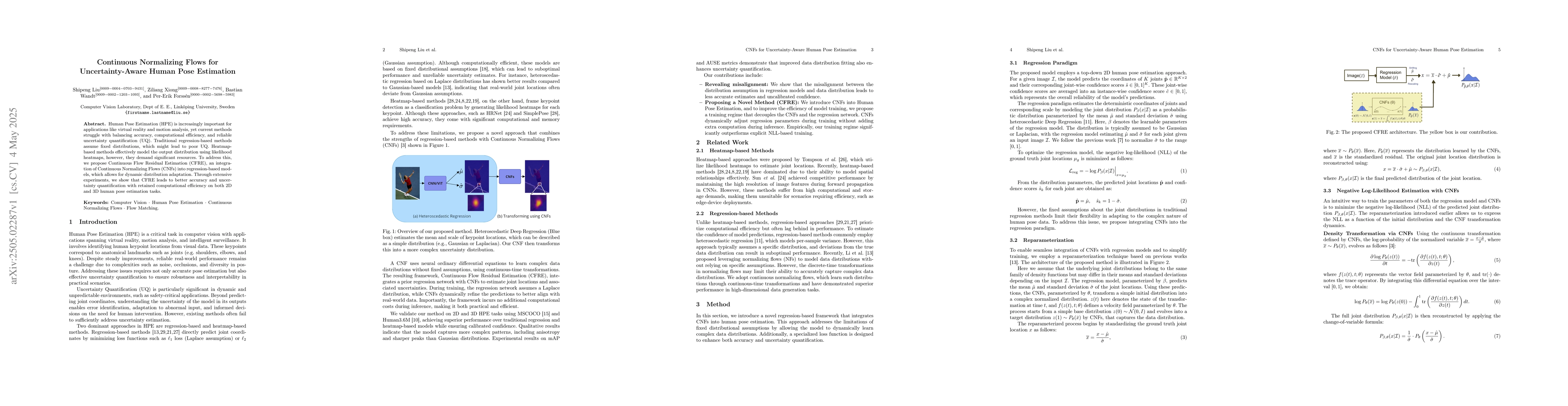 Thumbnail for Continuous Normalizing Flows for Uncertainty-Aware Human Pose Estimation