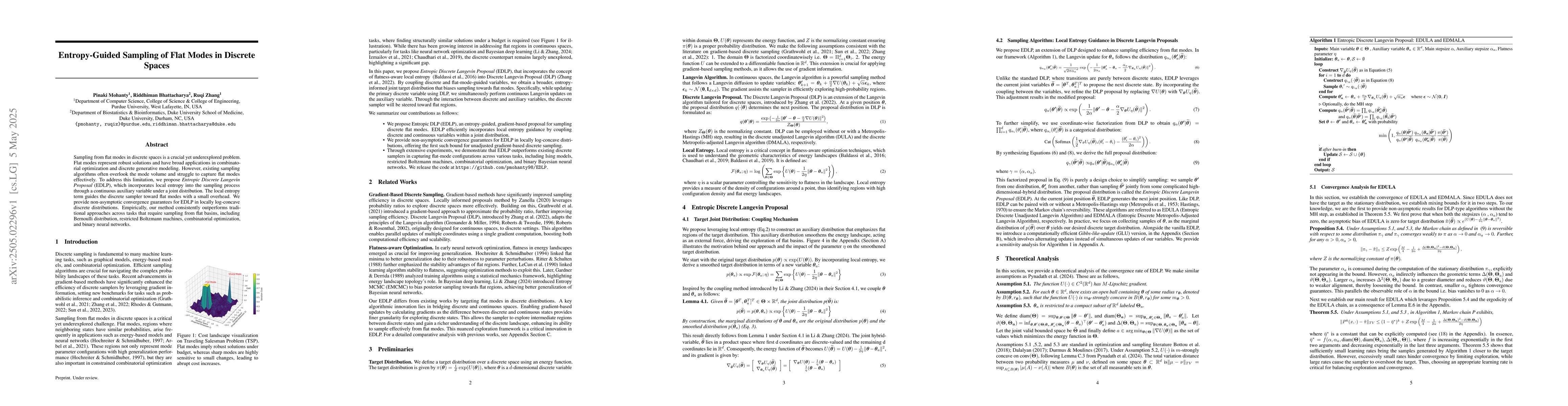 Thumbnail for Entropy-Guided Sampling of Flat Modes in Discrete Spaces