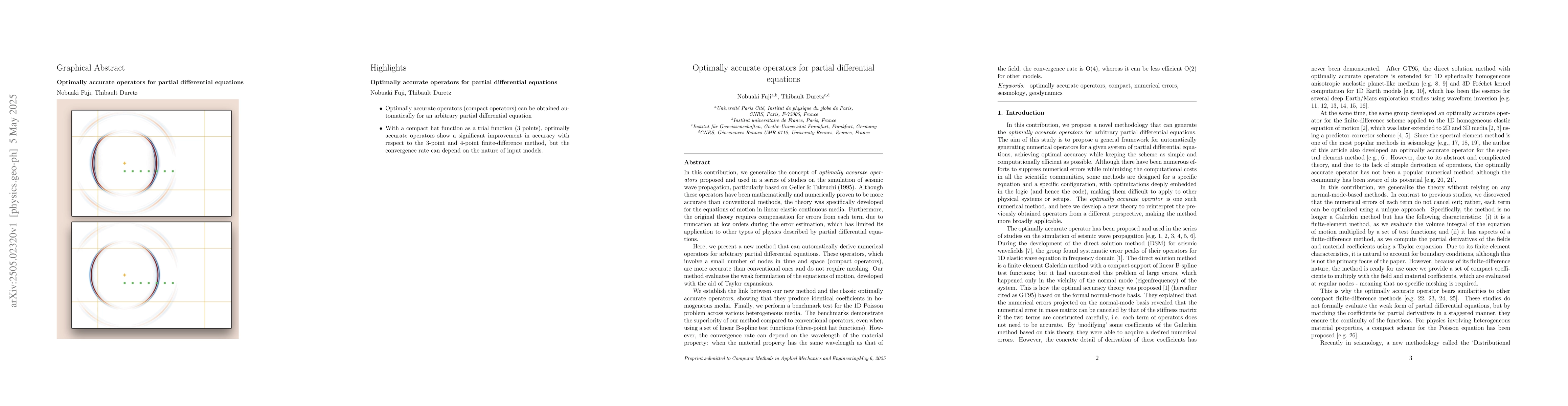 Thumbnail for Optimally accurate operators for partial differential equations