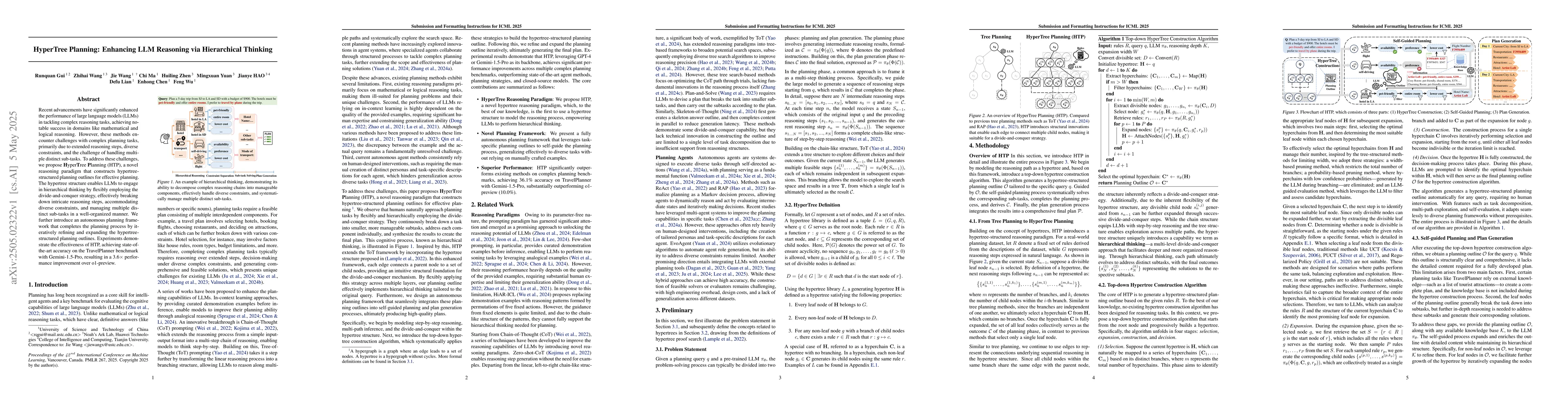 Thumbnail for HyperTree Planning: Enhancing LLM Reasoning via Hierarchical Thinking
