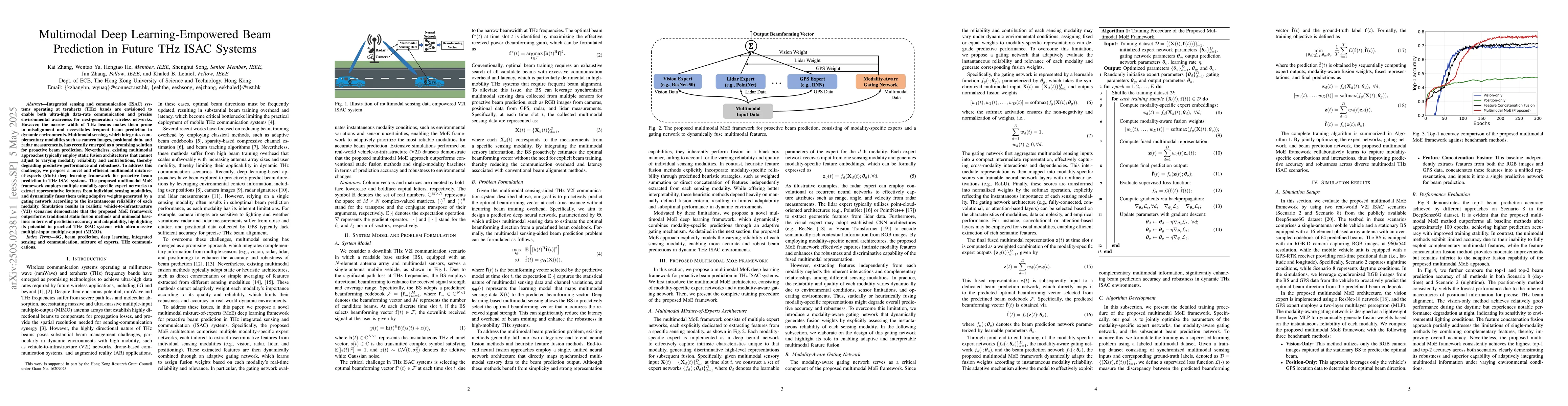 Thumbnail for Multimodal Deep Learning-Empowered Beam Prediction in Future THz ISAC
  Systems