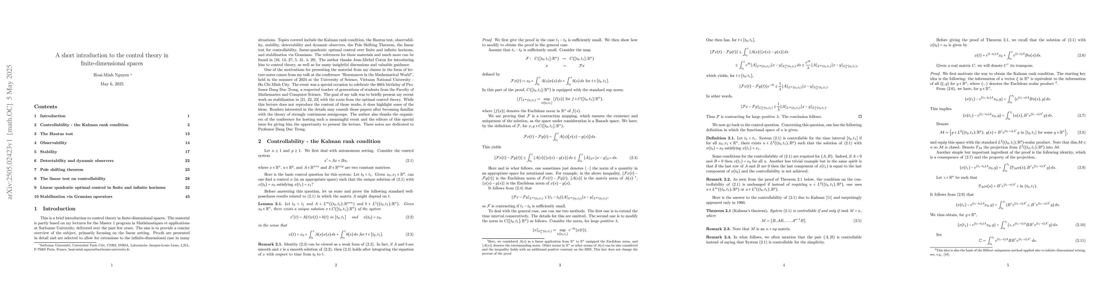 Thumbnail for A short introduction to the control theory in finite-dimensional spaces