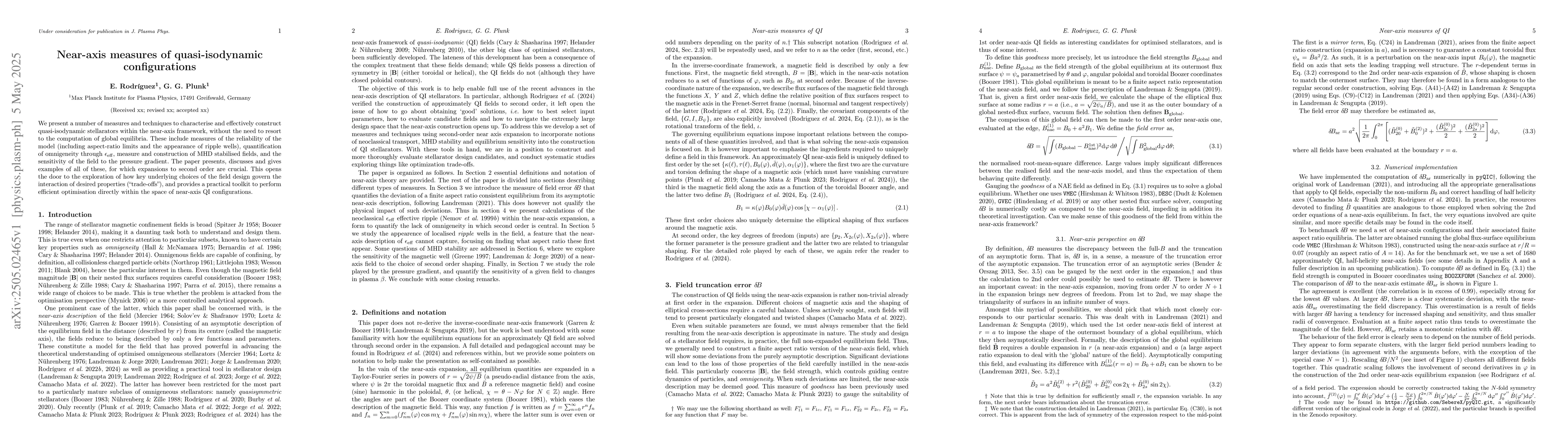 Thumbnail for Near-axis measures of quasi-isodynamic configurations