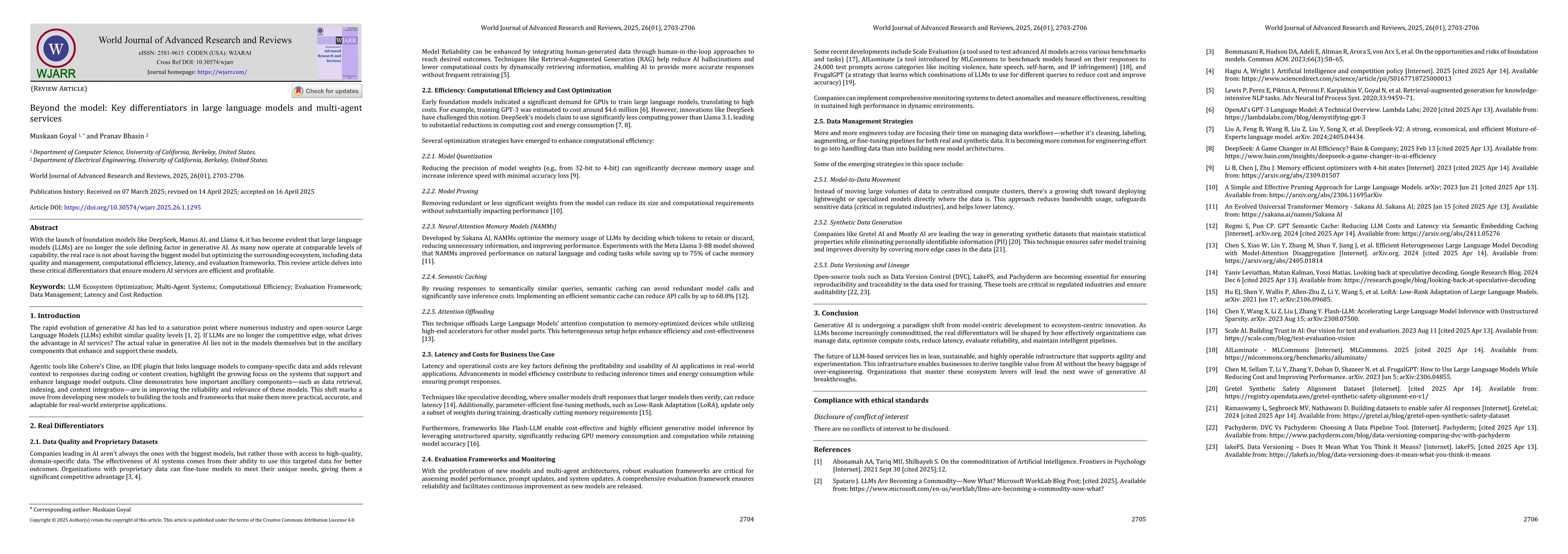 Thumbnail for Beyond the model: Key differentiators in large language models and
  multi-agent services