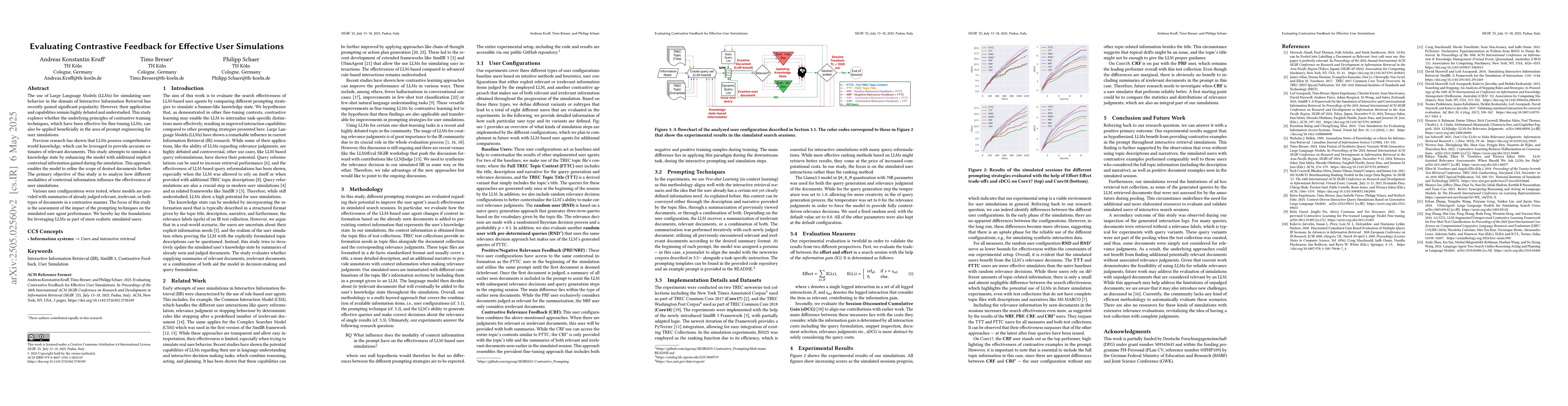 Thumbnail for Evaluating Contrastive Feedback for Effective User Simulations