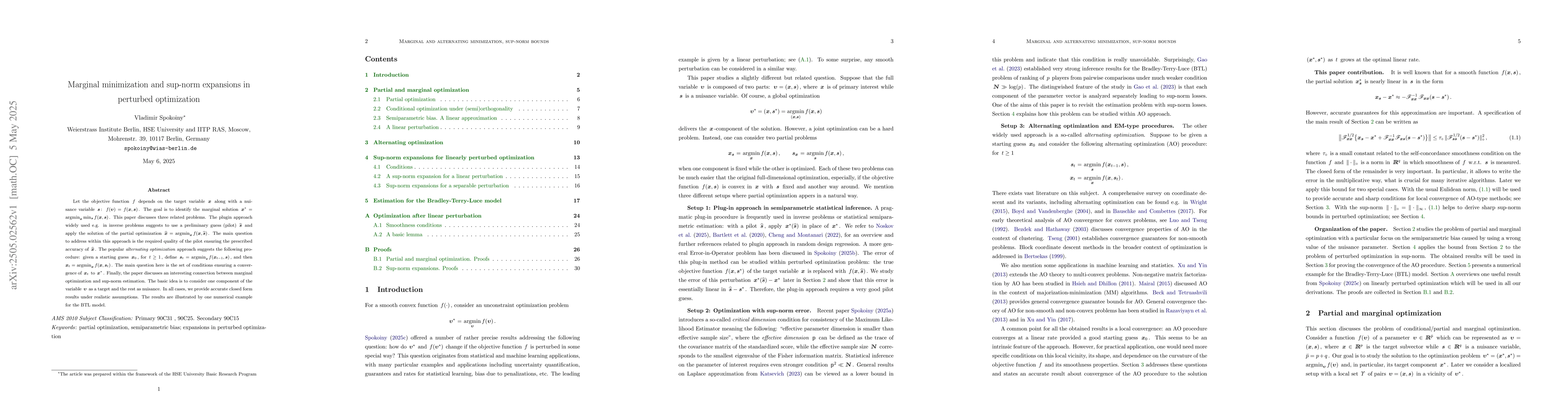 Thumbnail for Marginal minimization and sup-norm expansions in perturbed optimization
