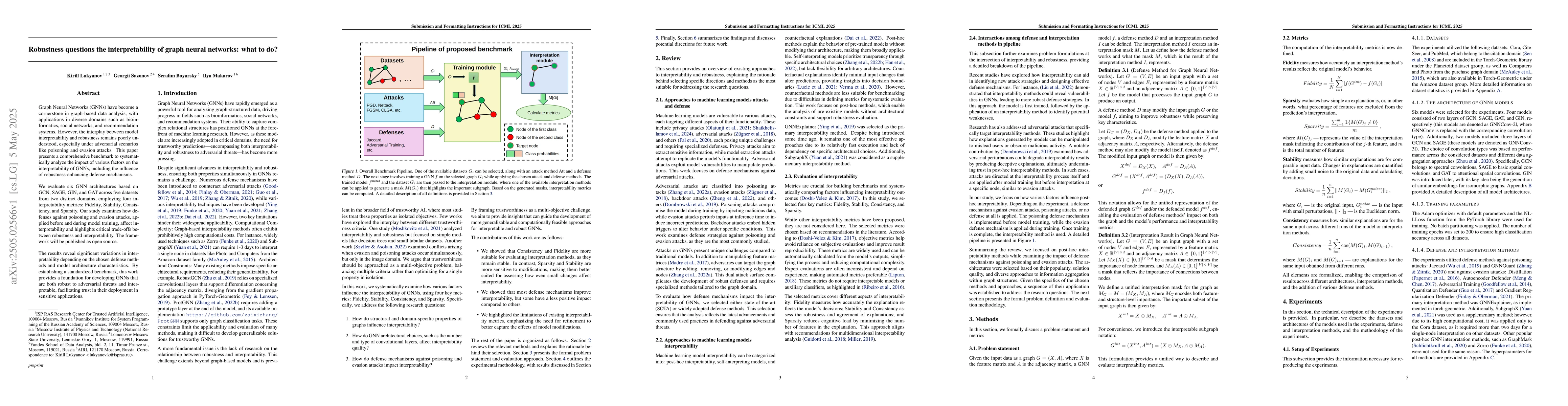Thumbnail for Robustness questions the interpretability of graph neural networks: what
  to do?