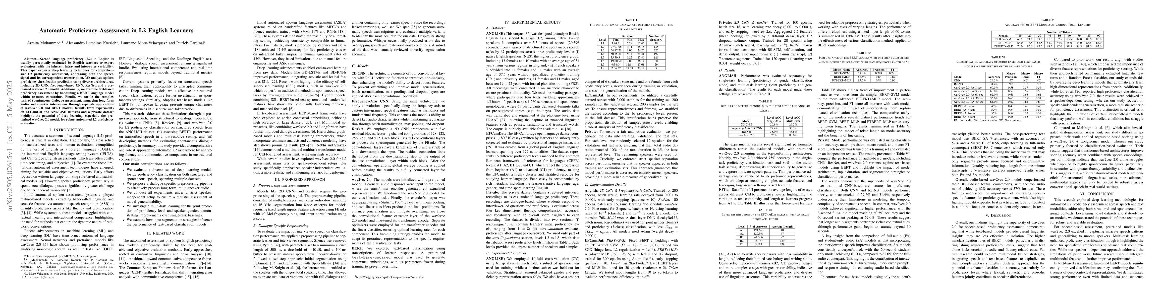 Thumbnail for Automatic Proficiency Assessment in L2 English Learners