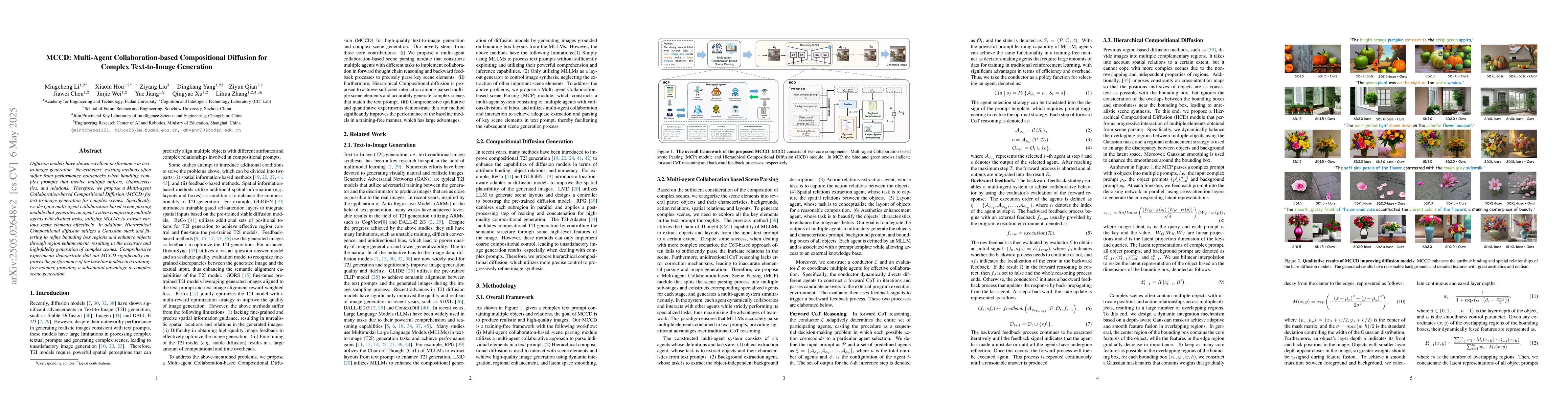 Thumbnail for MCCD: Multi-Agent Collaboration-based Compositional Diffusion for
  Complex Text-to-Image Generation