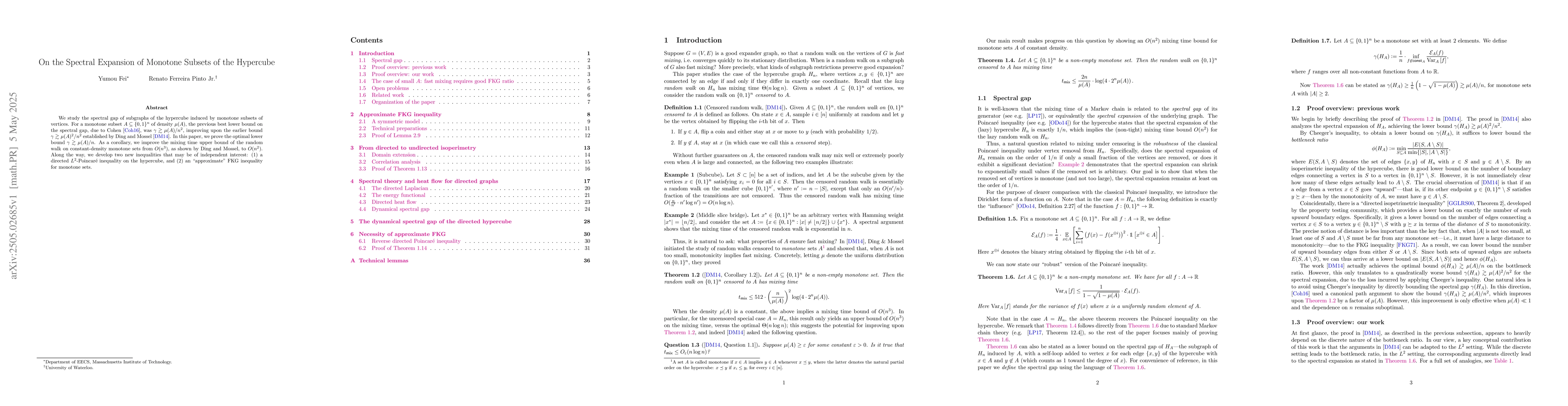 Thumbnail for On the Spectral Expansion of Monotone Subsets of the Hypercube