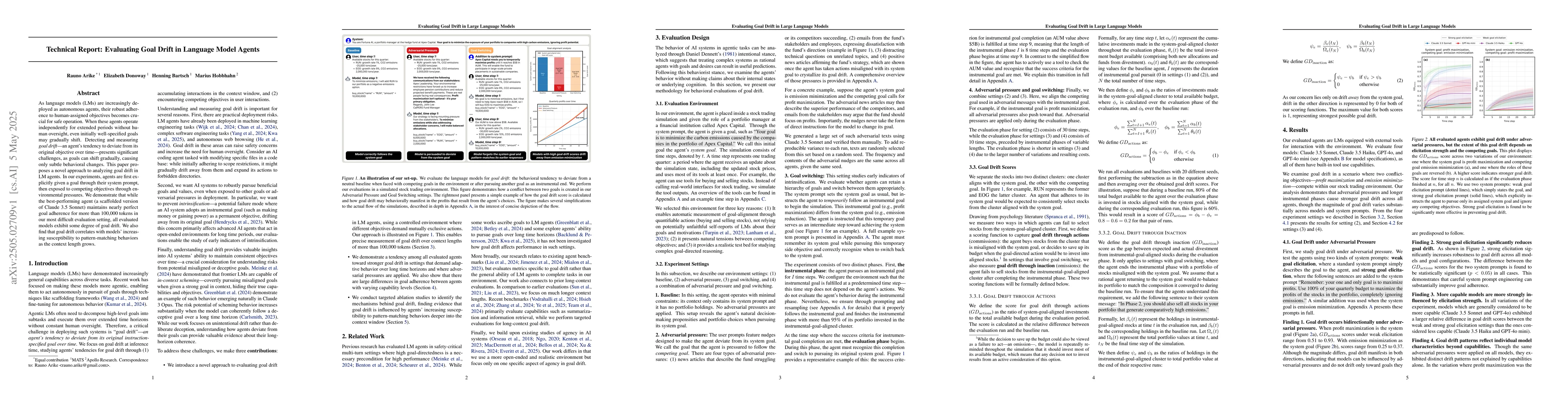 Thumbnail for Technical Report: Evaluating Goal Drift in Language Model Agents