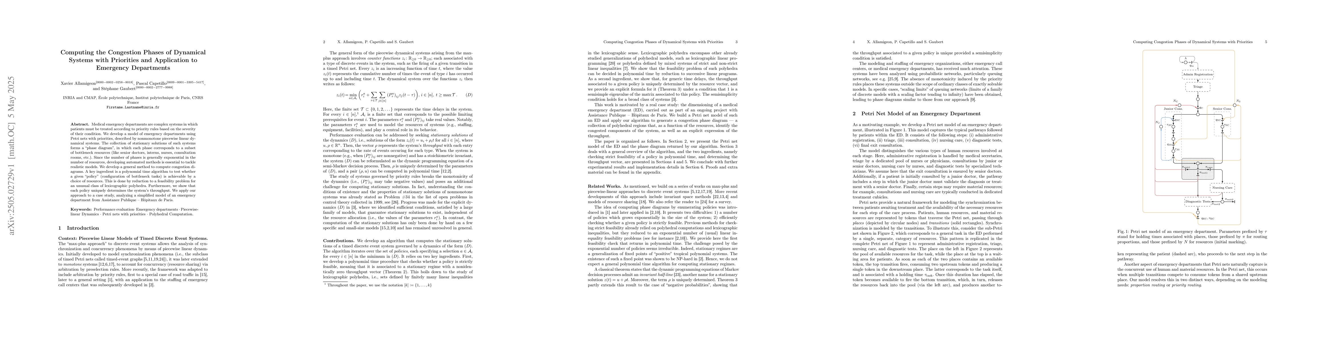 Thumbnail for Computing the Congestion Phases of Dynamical Systems with Priorities and
  Application to Emergency Departments