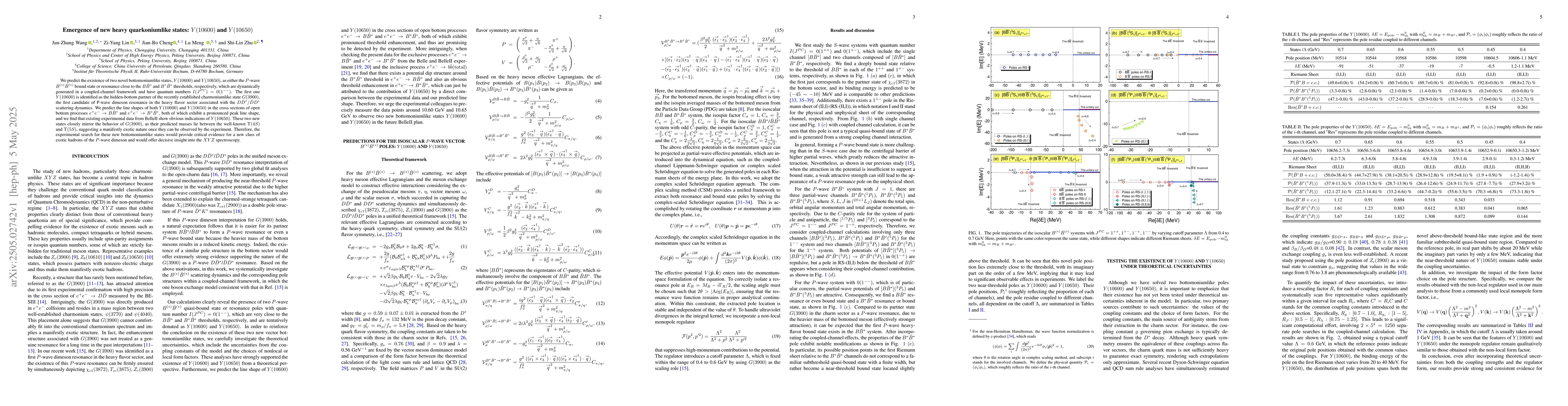 Thumbnail for Emergence of new heavy quarkoniumlike states: $Y(10600)$ and $Y(10650)$