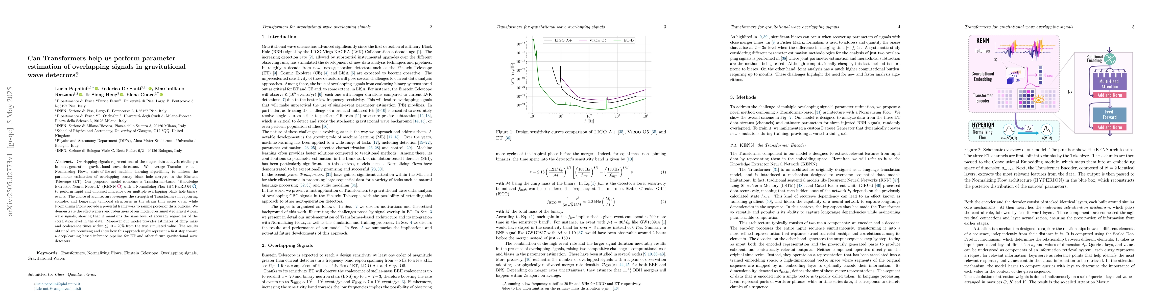 Thumbnail for Can Transformers help us perform parameter estimation of overlapping
  signals in gravitational wave detectors?