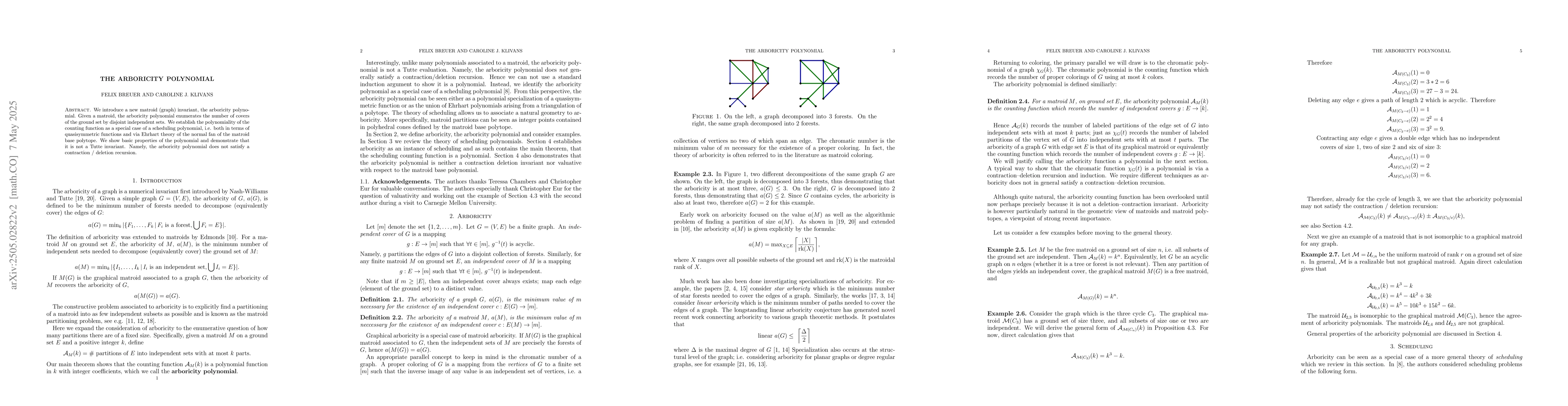 Thumbnail for The Arboricity Polynomial