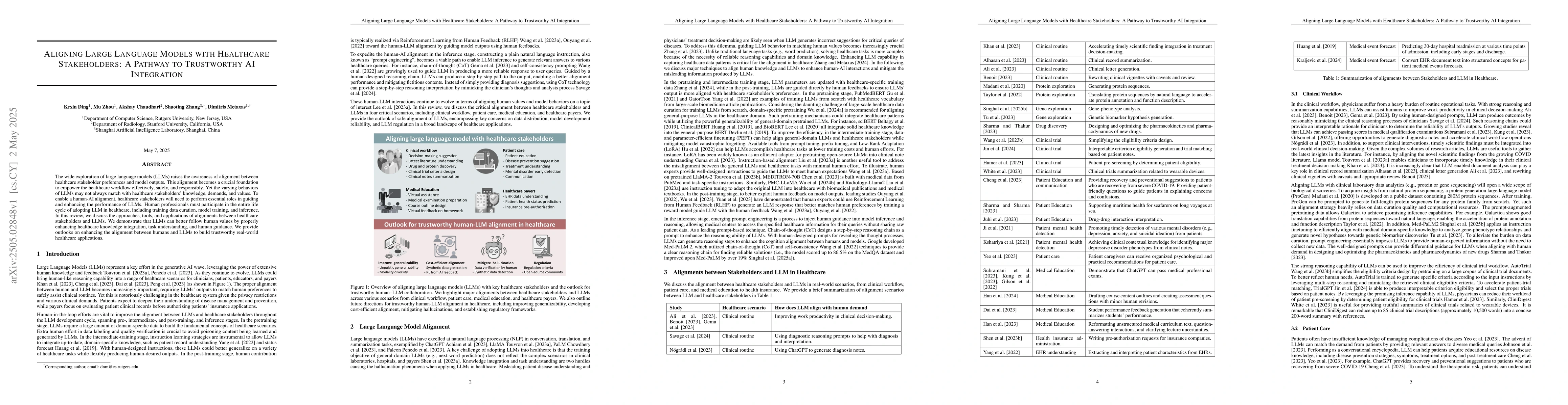 Thumbnail for Aligning Large Language Models with Healthcare Stakeholders: A Pathway
  to Trustworthy AI Integration