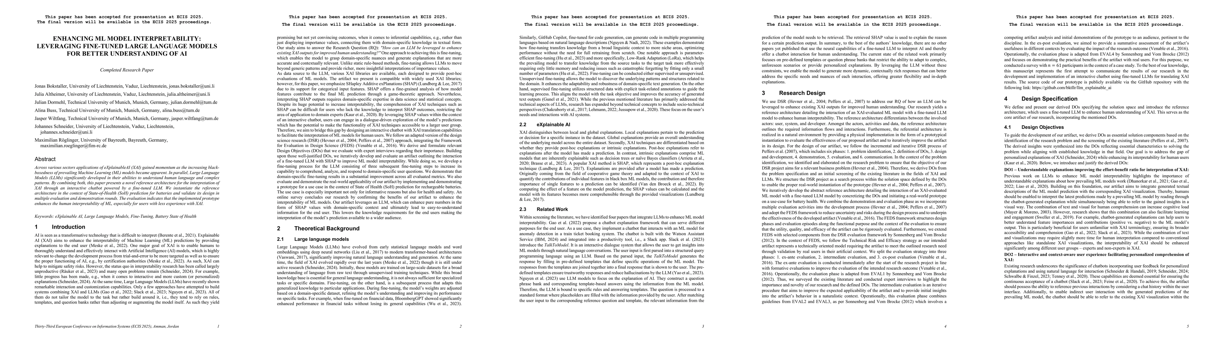 Thumbnail for Enhancing ML Model Interpretability: Leveraging Fine-Tuned Large
  Language Models for Better Understanding of AI