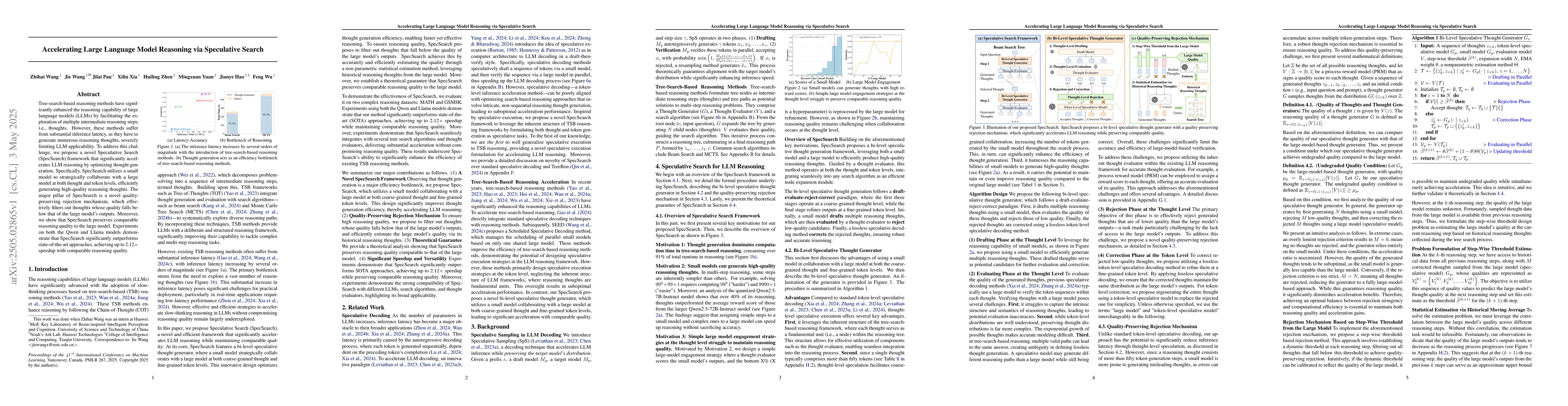 Thumbnail for Accelerating Large Language Model Reasoning via Speculative Search