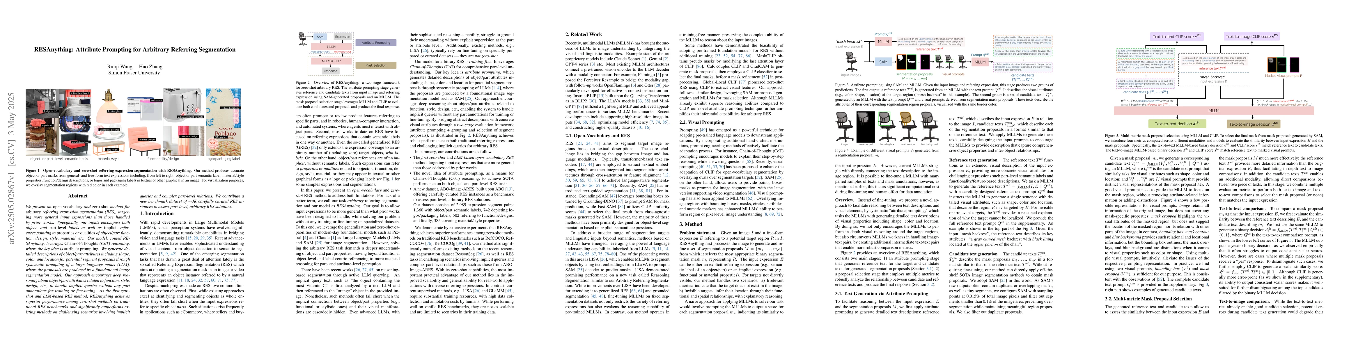 Thumbnail for RESAnything: Attribute Prompting for Arbitrary Referring Segmentation