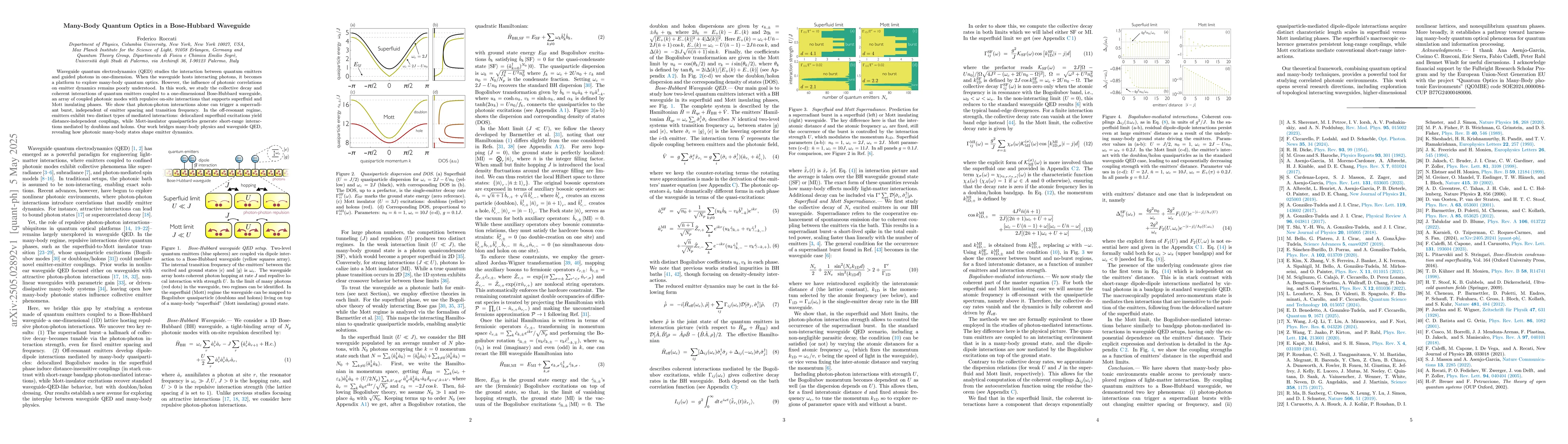 Thumbnail for Many-Body Quantum Optics in a Bose-Hubbard Waveguide
