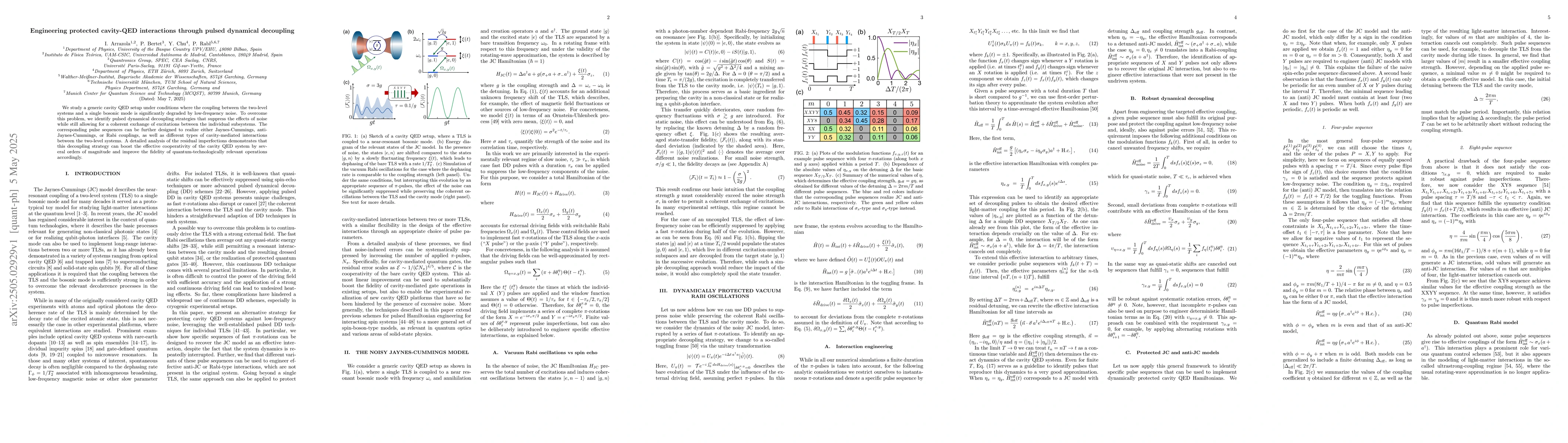 Thumbnail for Engineering protected cavity-QED interactions through pulsed dynamical
  decoupling