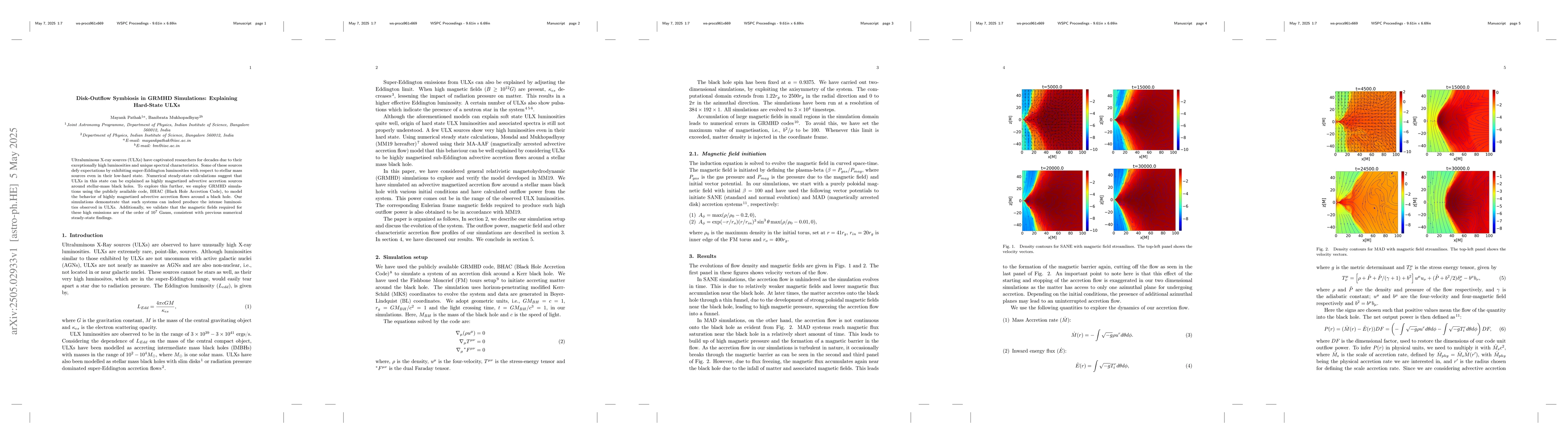 Thumbnail for Disk-Outflow Symbiosis in GRMHD Simulations: Explaining Hard-State ULXs