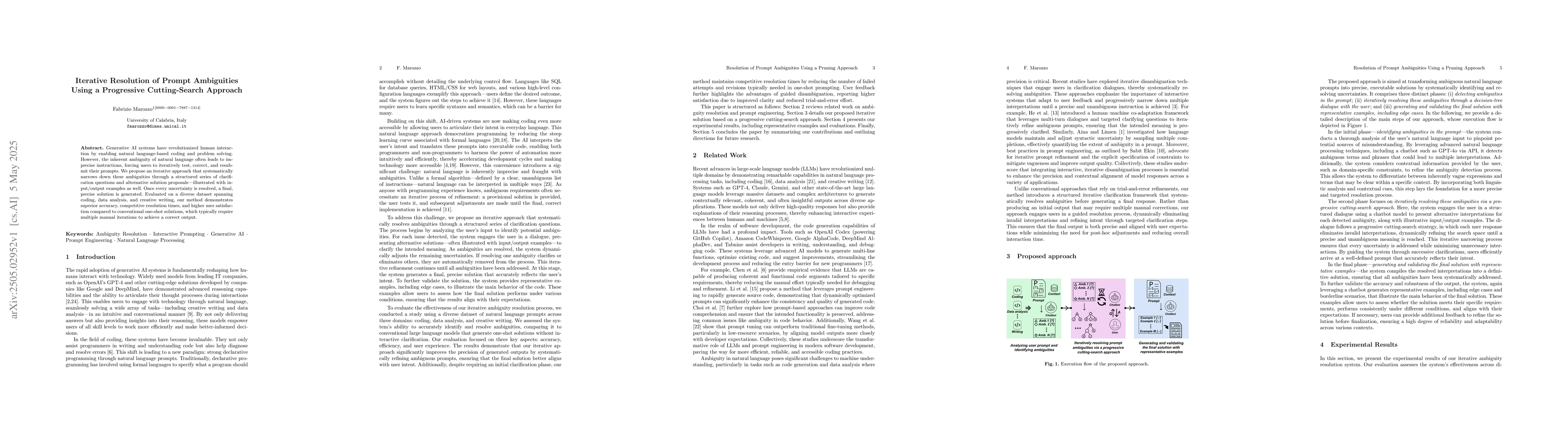Thumbnail for Iterative Resolution of Prompt Ambiguities Using a Progressive
  Cutting-Search Approach