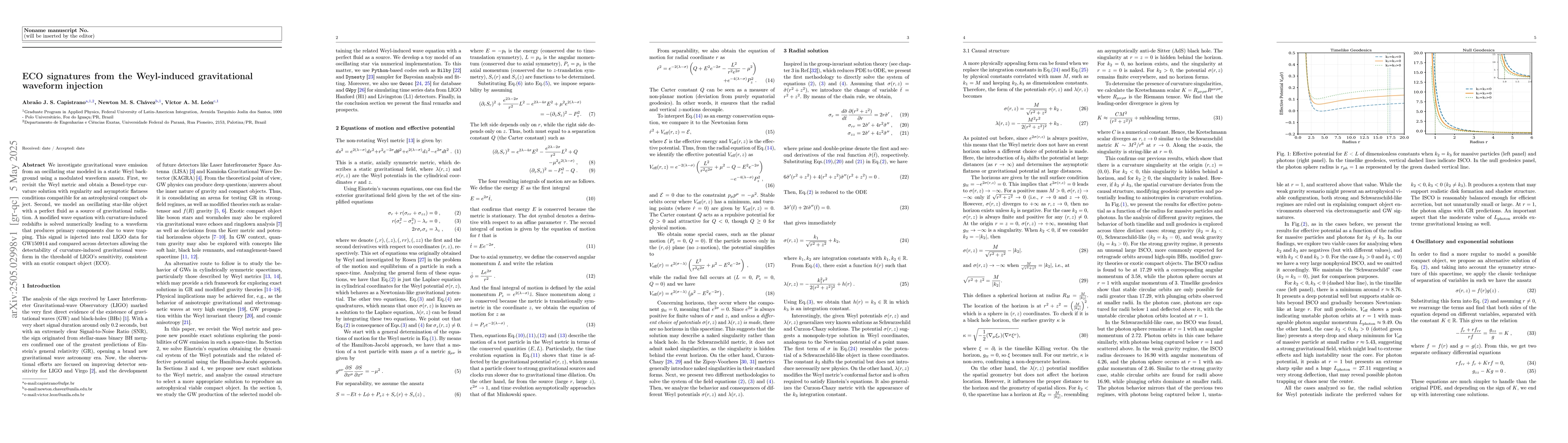 Thumbnail for ECO signatures from the Weyl-induced gravitational waveform injection