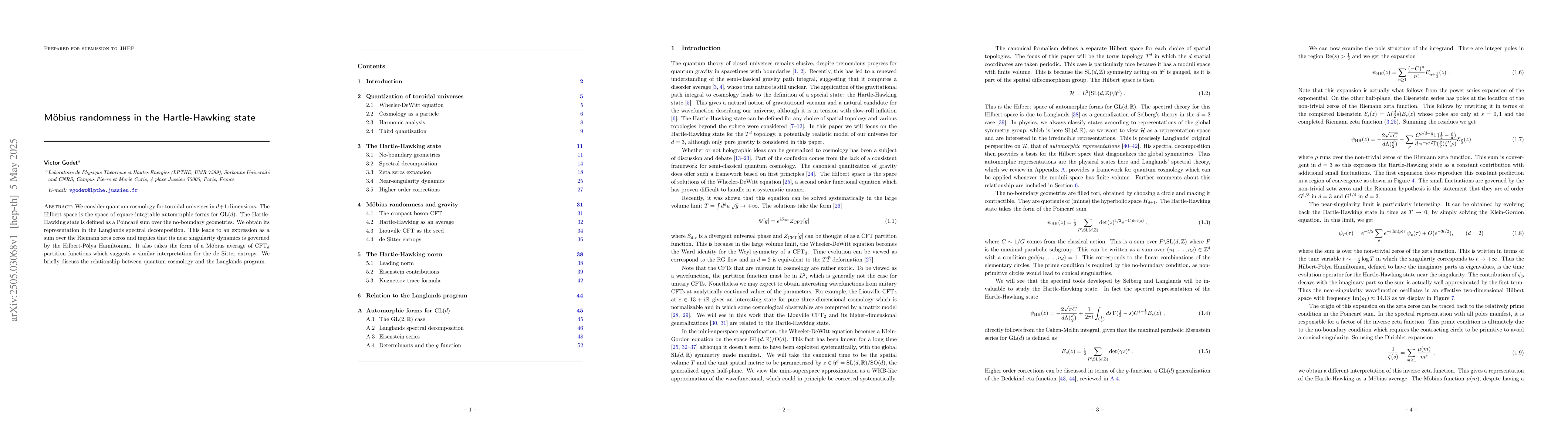 Thumbnail for Möbius randomness in the Hartle-Hawking state