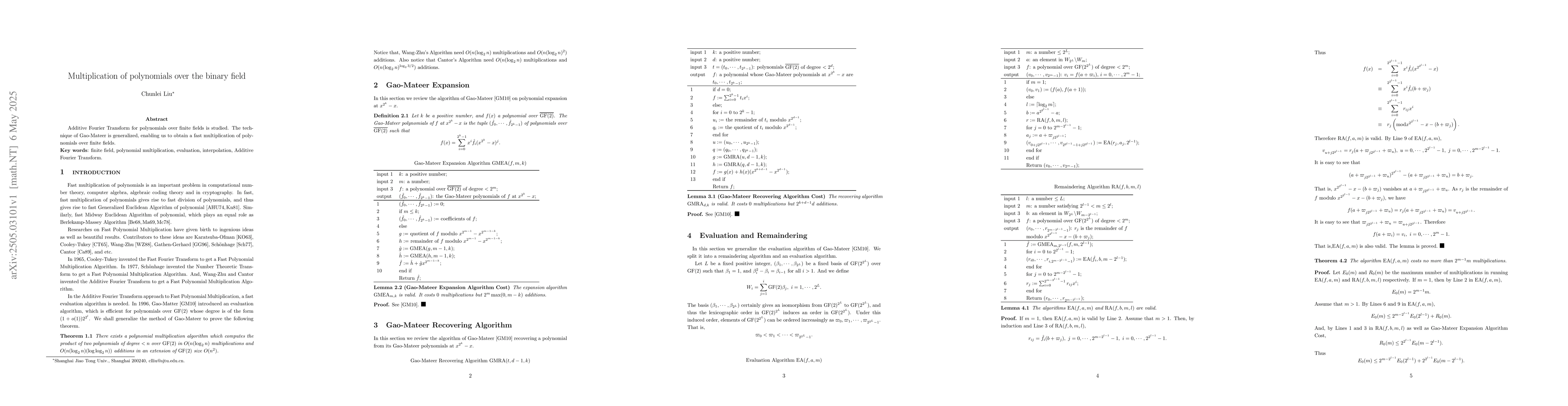 Thumbnail for Multiplication of polynomials over finite fields