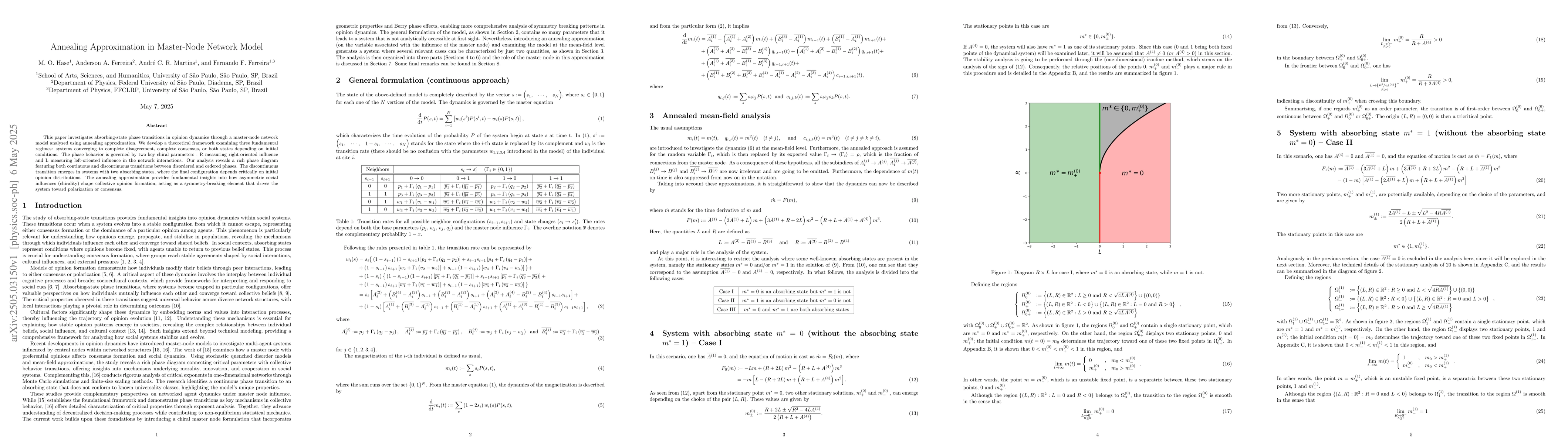 Thumbnail for Annealing Approximation in Master-Node Network Model