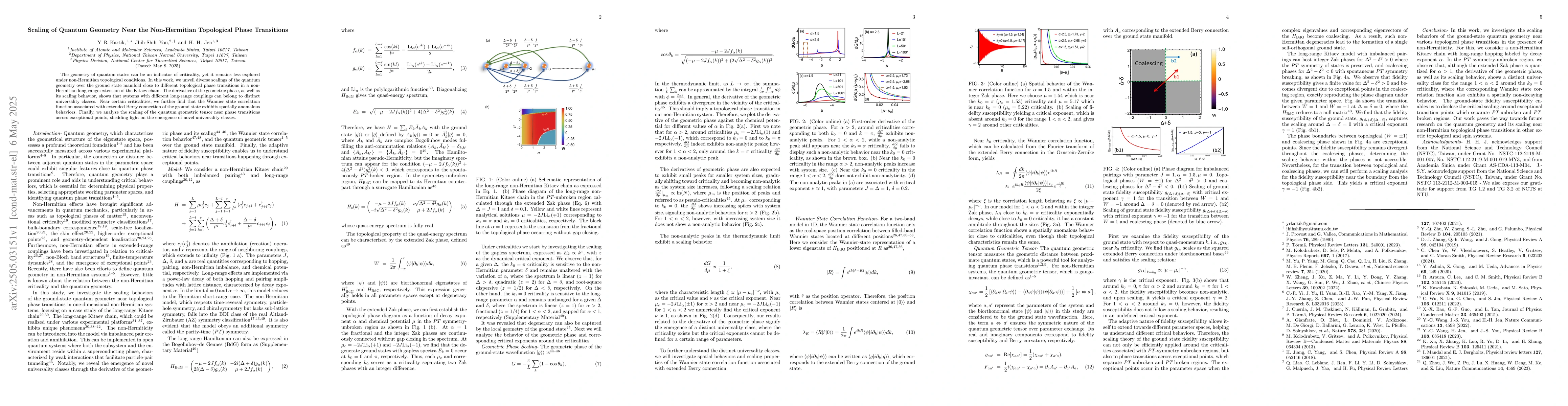 Thumbnail for Scaling of Quantum Geometry Near the Non-Hermitian Topological Phase
  Transitions