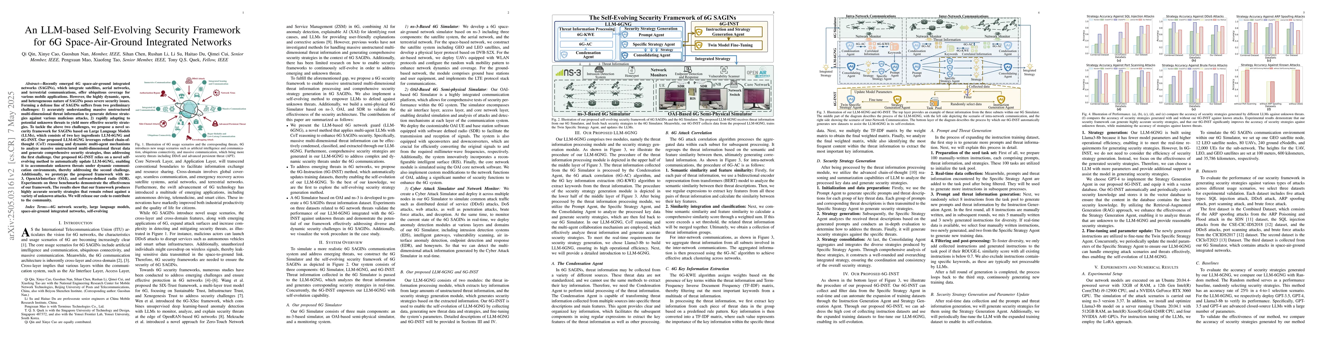 Thumbnail for An LLM-based Self-Evolving Security Framework for 6G Space-Air-Ground
  Integrated Networks