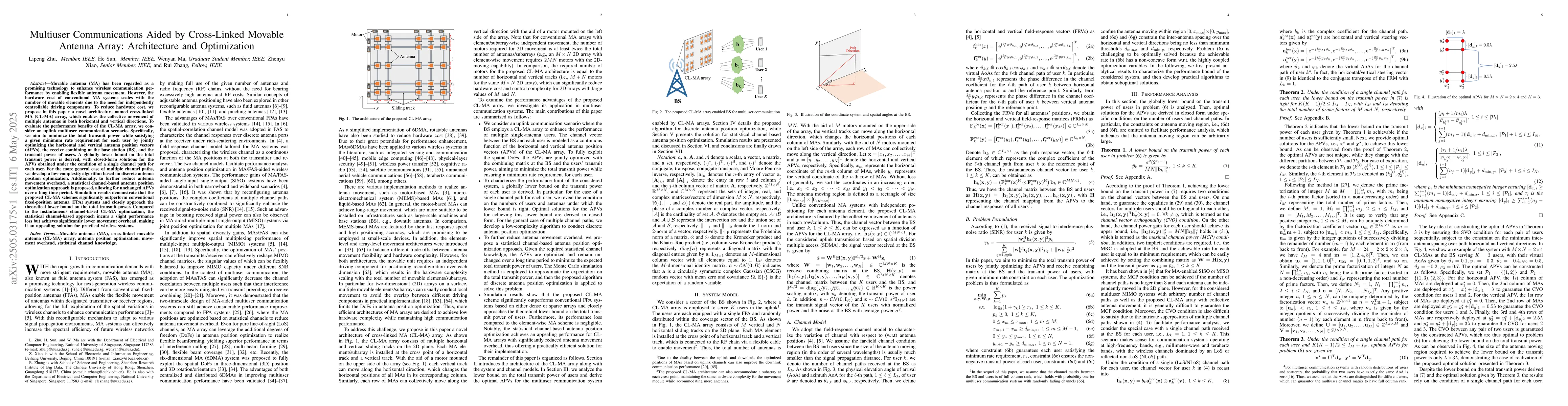 Thumbnail for Multiuser Communications Aided by Cross-Linked Movable Antenna Array:
  Architecture and Optimization