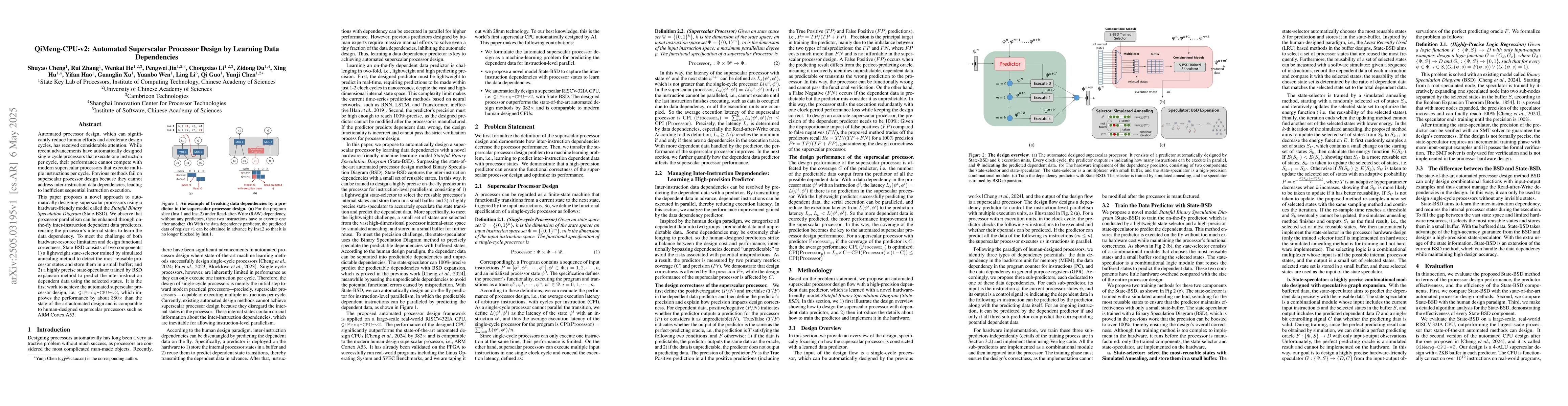 Thumbnail for QiMeng-CPU-v2: Automated Superscalar Processor Design by Learning Data
  Dependencies