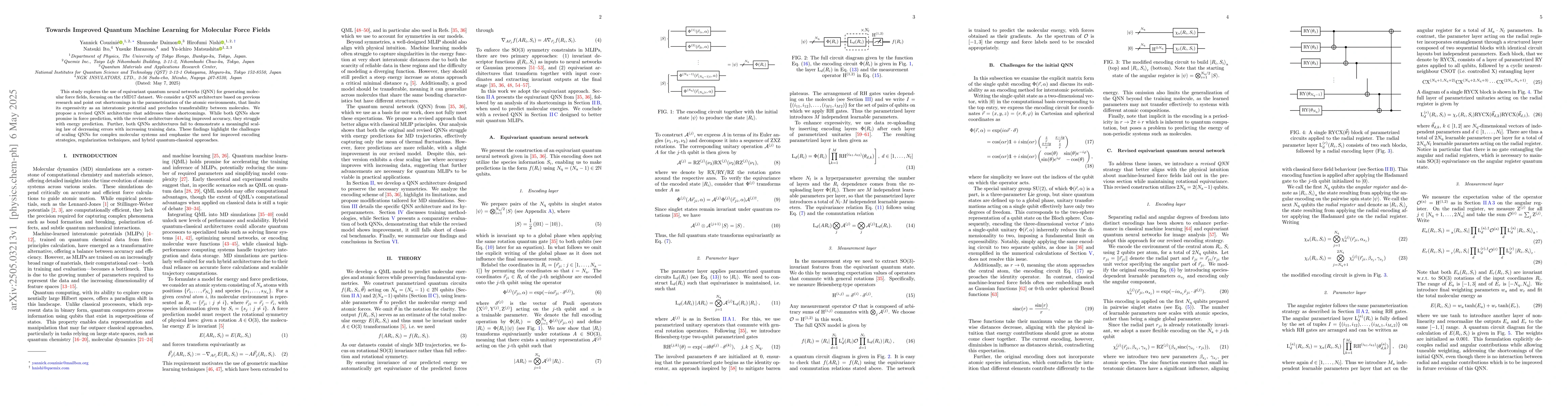 Thumbnail for Towards Improved Quantum Machine Learning for Molecular Force Fields