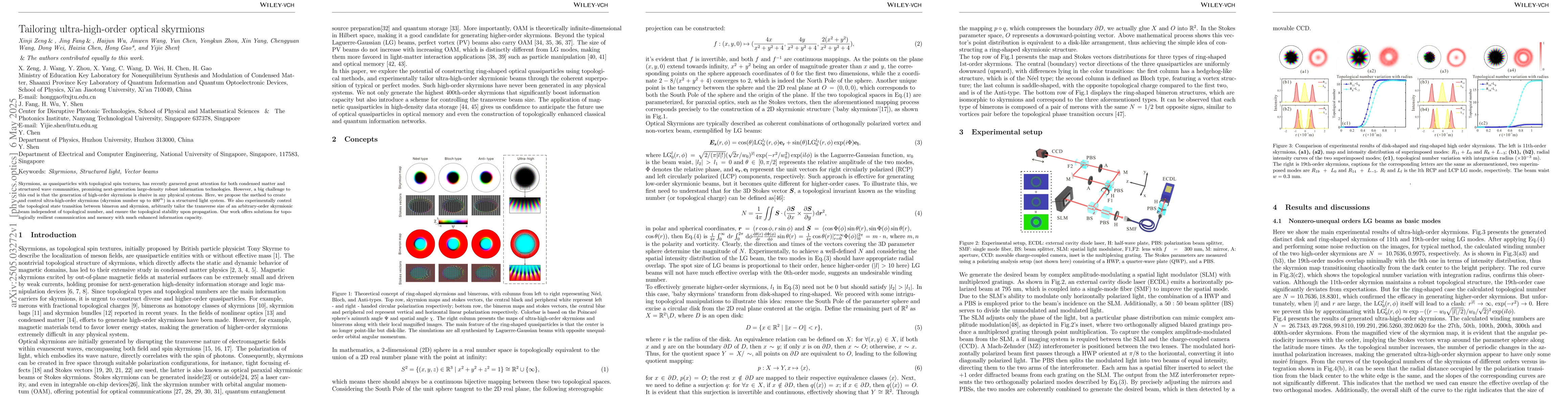 Thumbnail for Tailoring ultra-high-order optical skyrmions