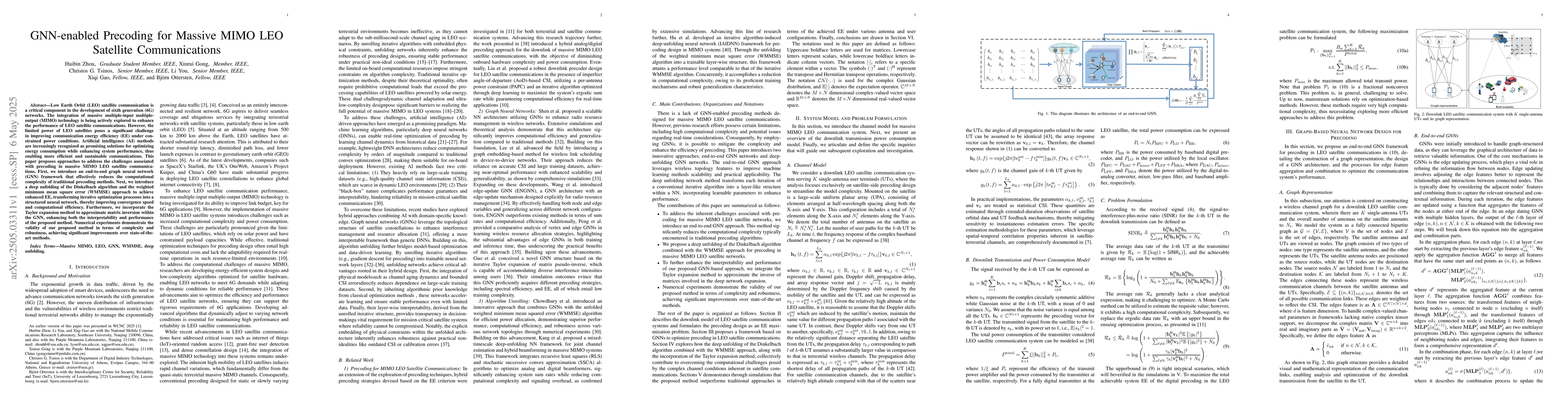 Thumbnail for GNN-enabled Precoding for Massive MIMO LEO Satellite Communications