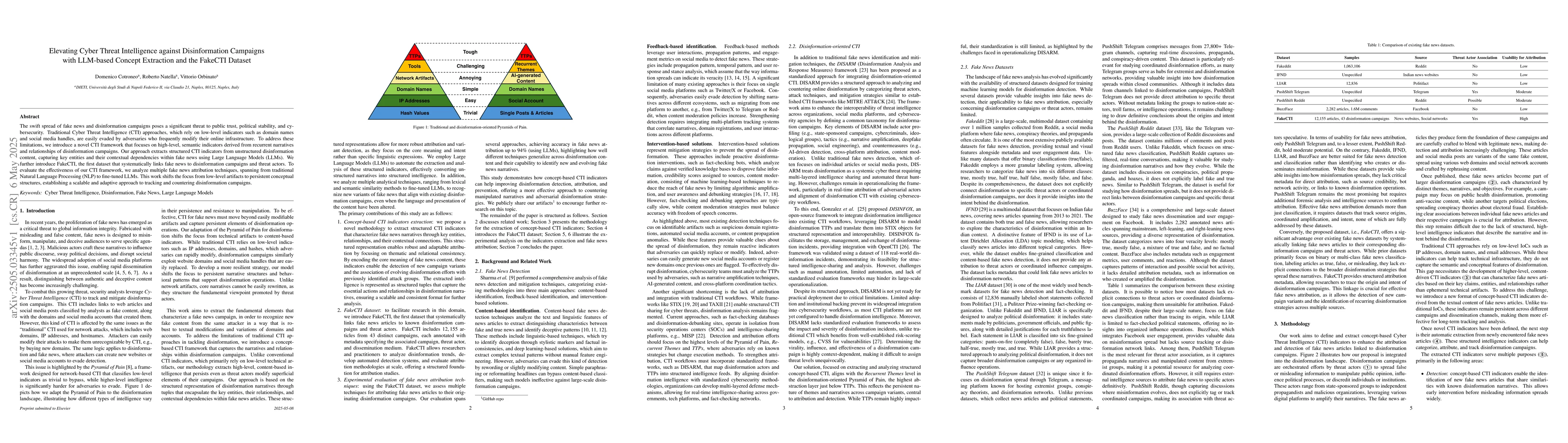 Thumbnail for Elevating Cyber Threat Intelligence against Disinformation Campaigns
  with LLM-based Concept Extraction and the FakeCTI Dataset